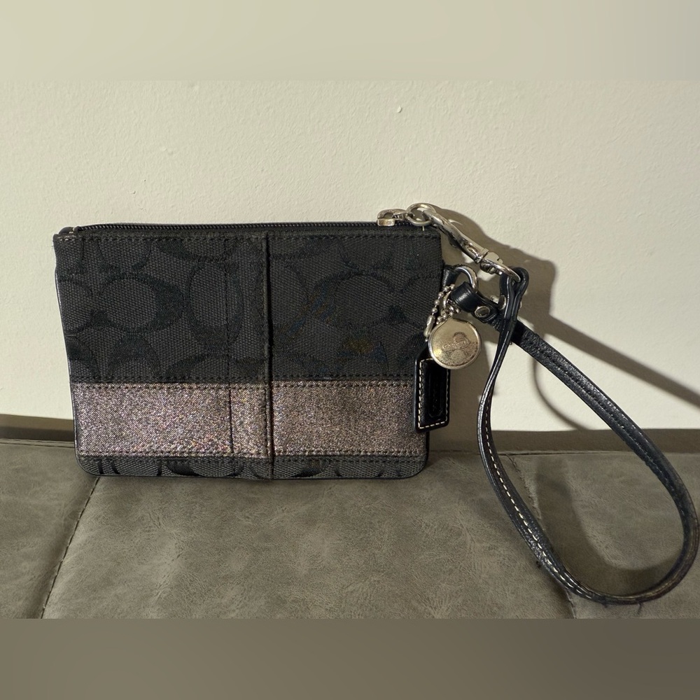 Coach Black Wristlet Wallet